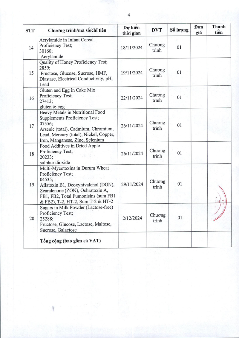 Công văn xin báo giá FAPAS.13.8.2024-4